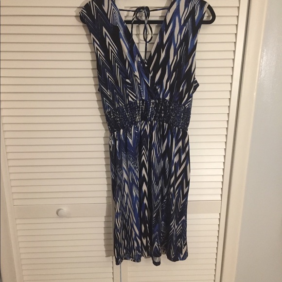 Fashion Bug Dresses Fashion Bug Plus Sz X Blue Black Halter Dress